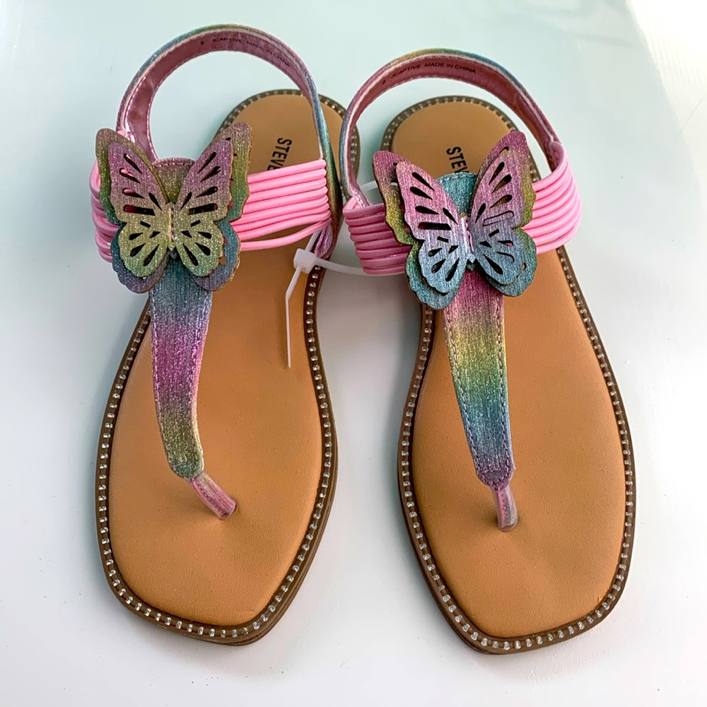 Steve Madden Kids Shiny Butterfly Sandals